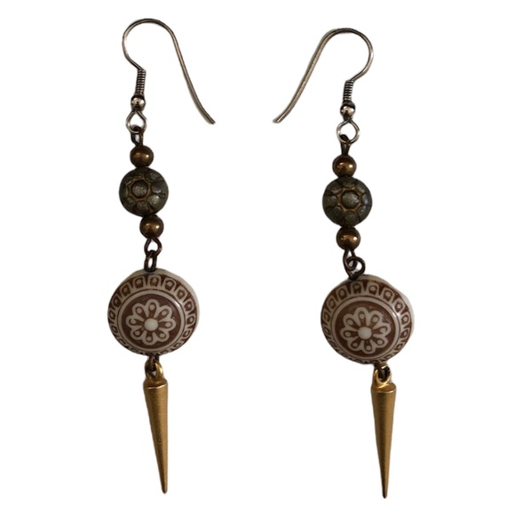 Source Unknown Jewelry - Vintage Boho Dangle Wire Hook Earrings